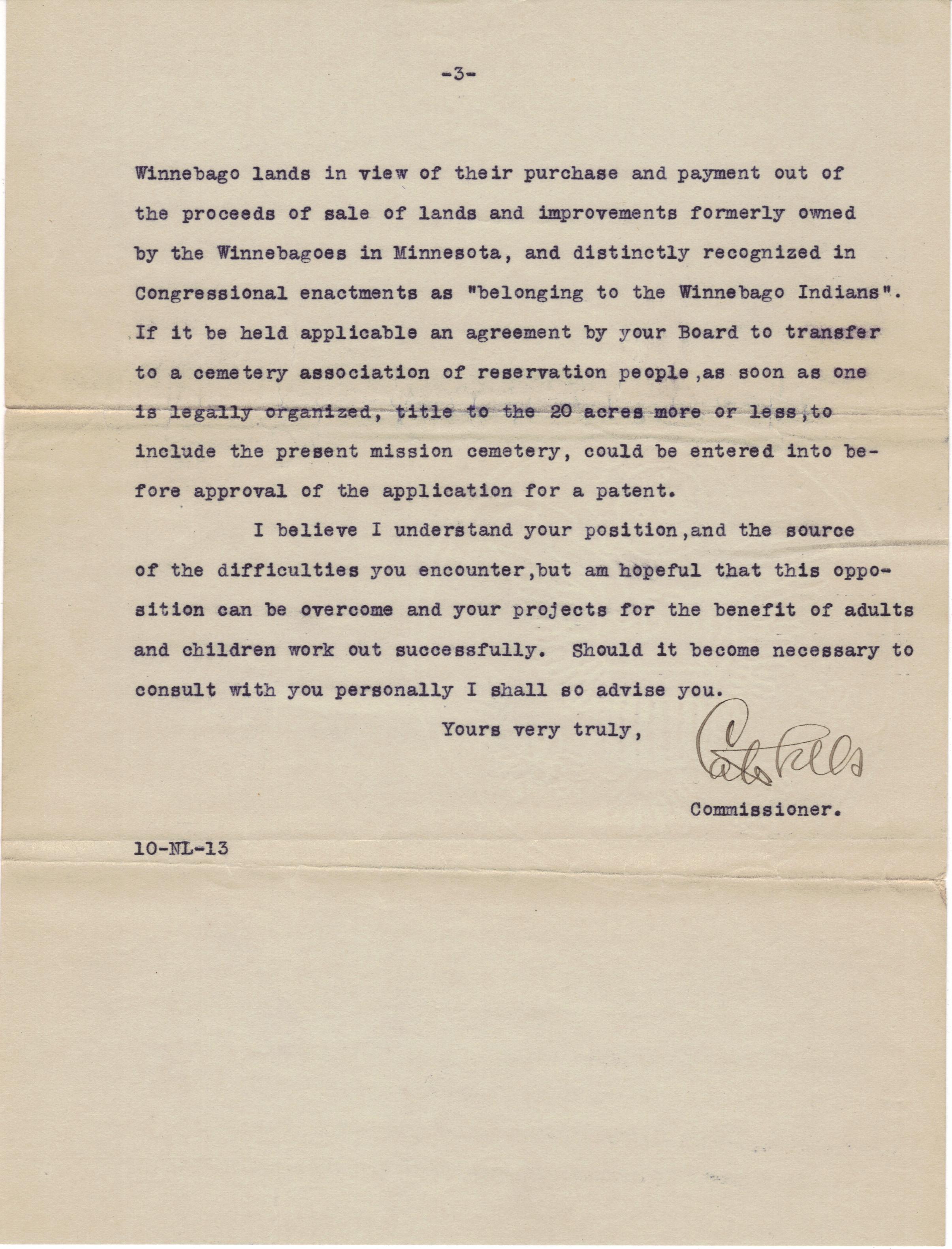 October 31, 1913: Clarification of land description (3)